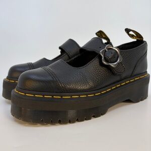 Dr. Martens Addina Flower Buckle Platform Mary Janes - Women’s Size 8